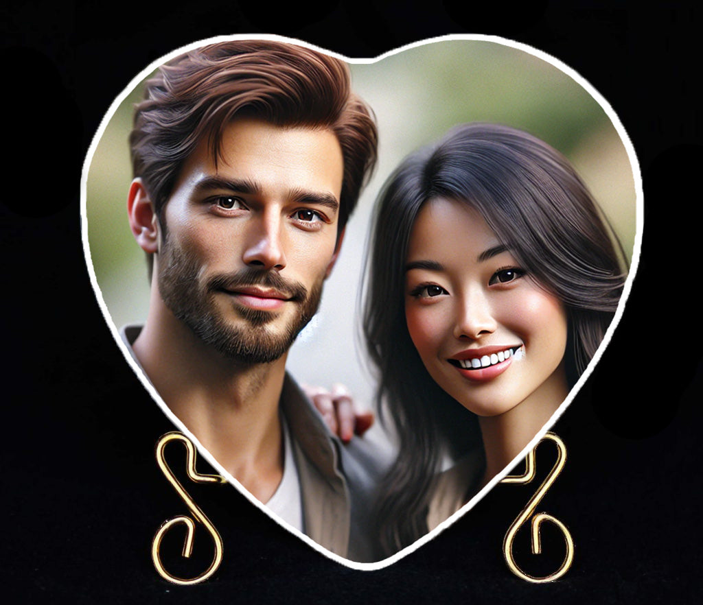 ❤️ Heart Ceramic Photo – Custom Porcelain Memorial