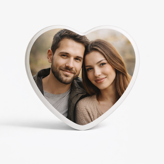 ❤️ Heart Ceramic Photo – Custom Porcelain Memorial
