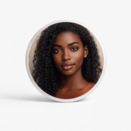 ⚪ Round Ceramic Photo – Custom Porcelain Memorial